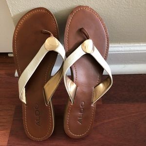 Aldo white sandals